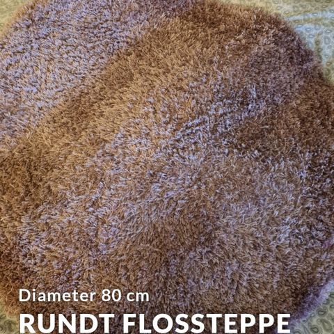 Rundt flossteppe fra Trendcarpet.