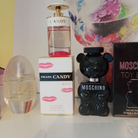 Prada, Moschino, Rodriguez, Sensai parfymer