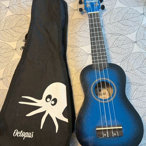 Blå ukulele, merke Octopus