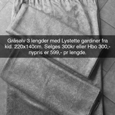 3 nydelige lystette gardiner