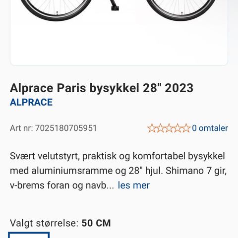 Alprace Paris Bysykkel 28’’