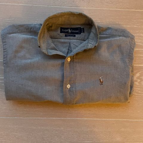 Vintage grå Ralph Lauren Oxford-skjorte