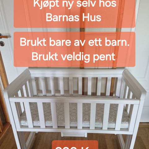 Troll Oslo Bedside Crib( barne seng)