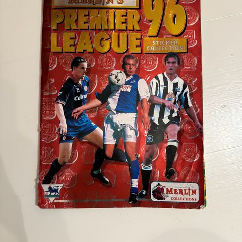 Merlin Premier League 96 klistremerkealbum - nesten komplett