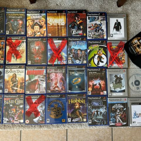 Diverse PlayStation 2 (PS2) spill