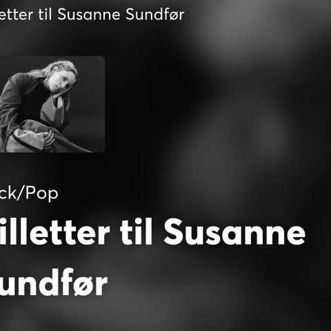 Susanne Sundfør i Oslo Spektrum, lørdag 07.09.24 selges!