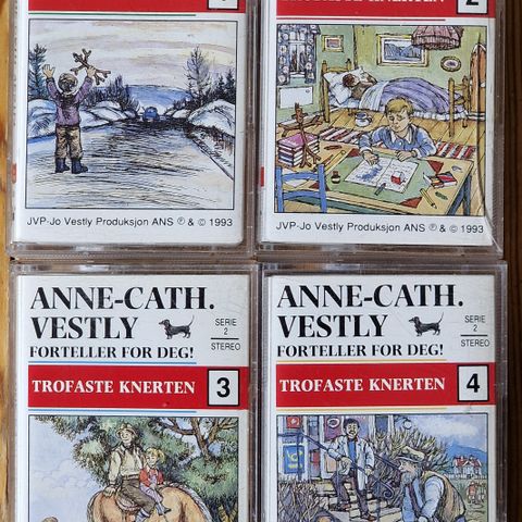 4 x Anne-Cath Vestly's FORTELLINGER OM KNERTEN