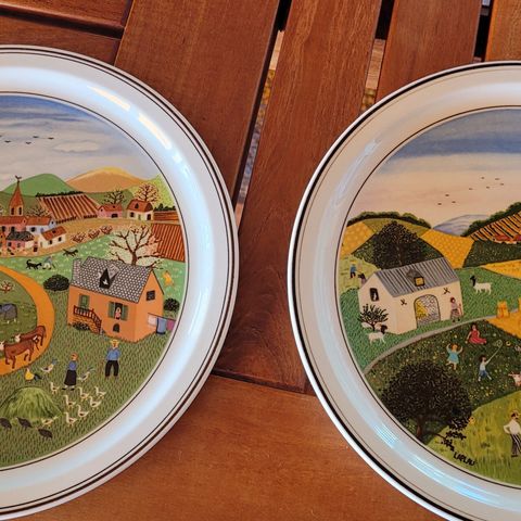 Villeroy and Boch, samle tallerker, Les Quatre Saisons Nr 1, 2, 3 og 4