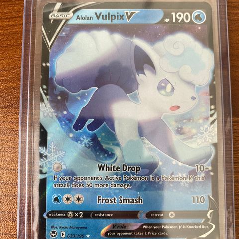 Alolan Vulpix V Silver Tempest 033/195