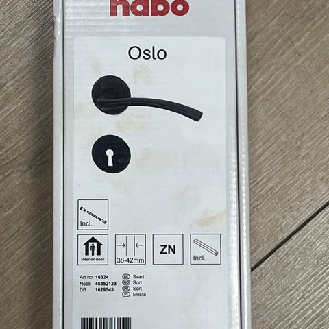 Ubrukt Habo Oslo svart