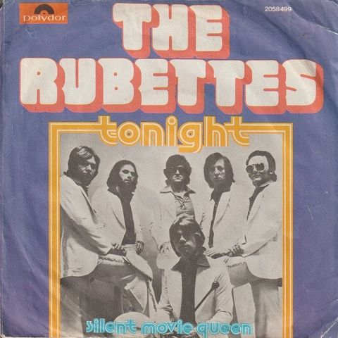 Rubettes " Tonight / Silent Movie Queen " Single selges for kr.20