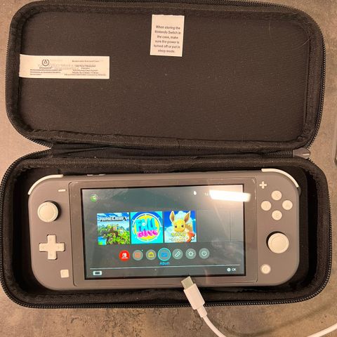 NY PRIS! Nintendo Switch Lite Grå m/ Minecraft