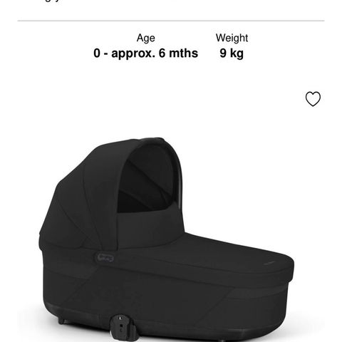 Cybex talos s lux liggedel helt ny i uåpnet eske