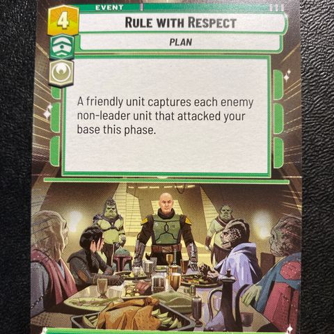 Rule with respect legendary hyperspace Star wars unlimited samlekort