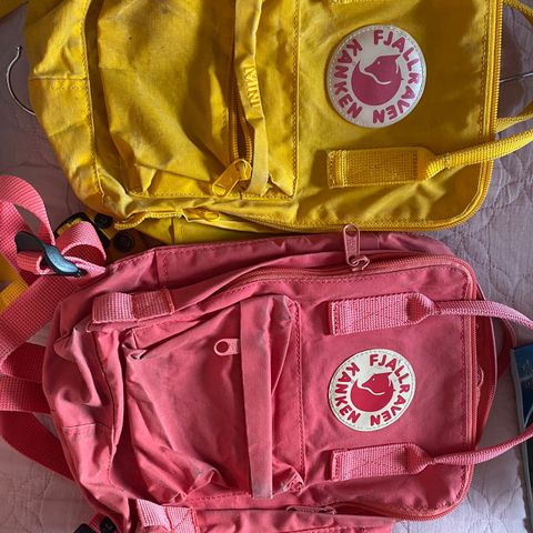 Fjällräven tursekk Känken mini gul og rosa