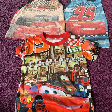 Disney Cars singlet og T-skjorte 98