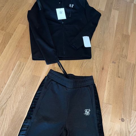 tracksuit ekte G bukse+genser silke (1499,- ny) joggedress svart