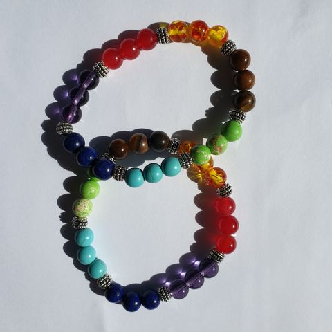 Chakra healing stone bracelet