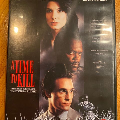 A TIME TO KILL PÅ DVD, SELGES FOR 80,-.