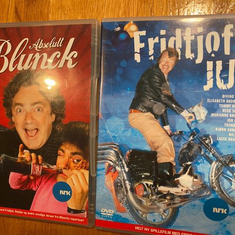 2 STK DVD MED ØYVIND BLUNCK - ABOSLUTT BLUNCK OG FRIDJOFS JUL