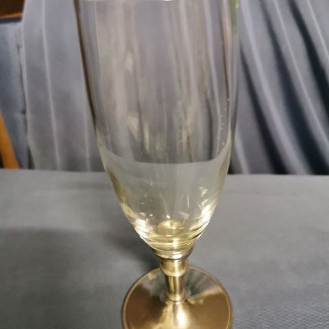 Fabel Champagneglass med tinnstett