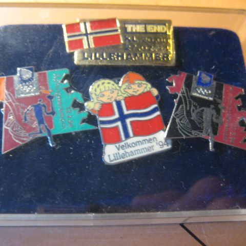 Lillehammer  OL Pins  i etui unc