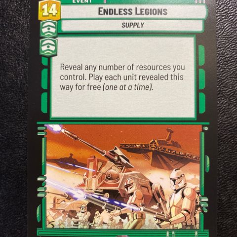 Endless legions legendary Star wars unlimited samlekort