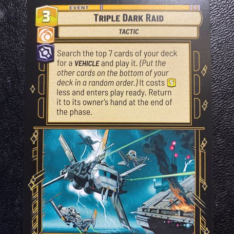 Triple dark raid rare star wars unlimited samlekort