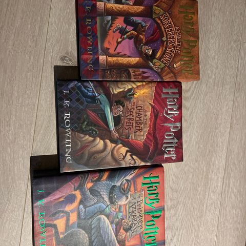 Harry Potter bok 1, 2 og 3 - engelsk hard perm