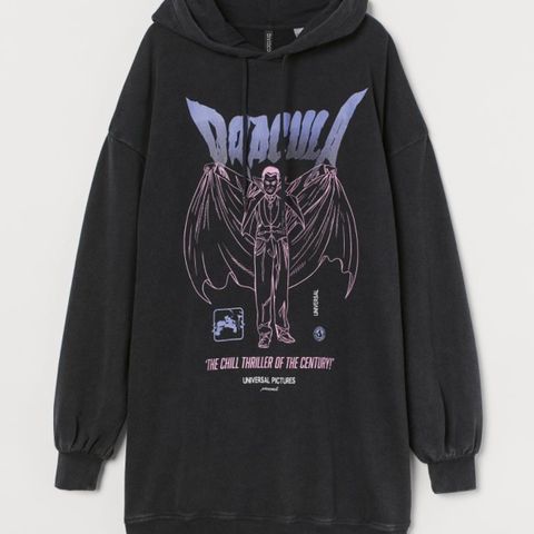 Sweatshirtkjole med Dracula-print fra H&M