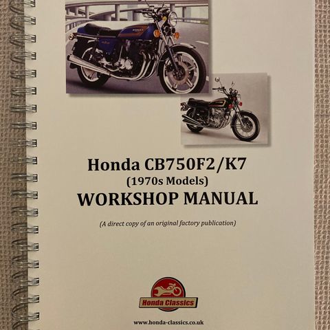 Honda CB750F/K 75-78 Service Orginal Ny