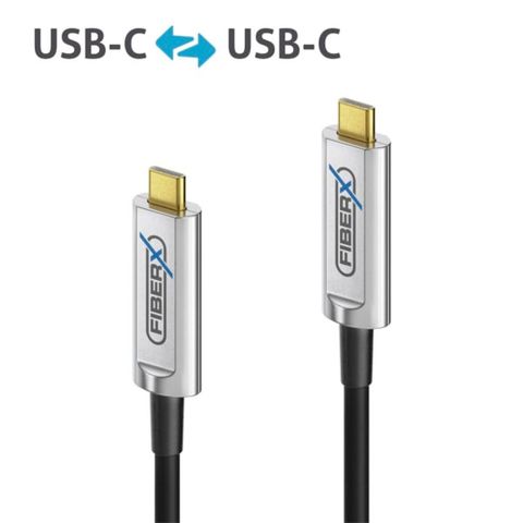 Kabel USB-C 10m MM FiberX Serie 10 Gbps Fiber Extender