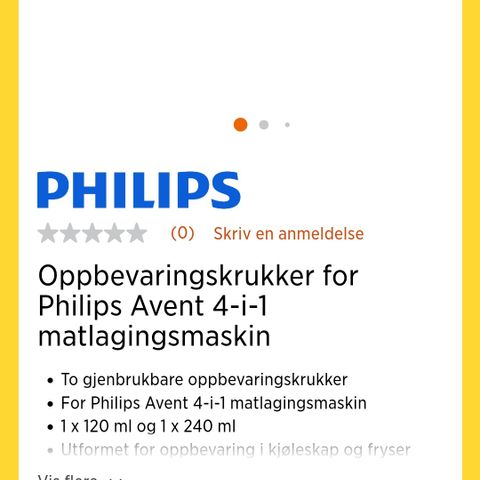 4 Oppbevaringskrukker for Philips Avent 4-i-1 matlagingsmaskin