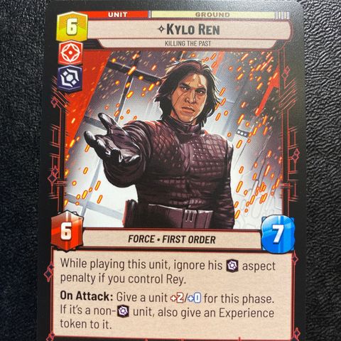 Kylo Ren legendary Star wars unlimited samlekort