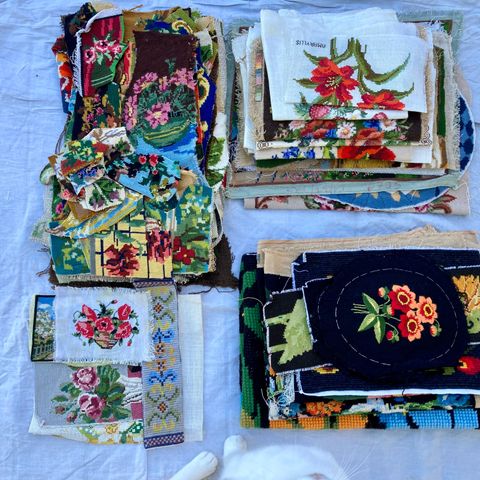 Blomster broderte bilder LOT