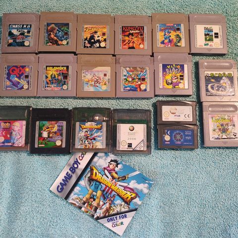 Diverse løse spill til Nintendo gameboy, color og advance. GB GBC GBA