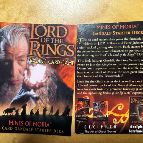 LotR Trading Card Game TCG  - MoM Gandalf starter deck