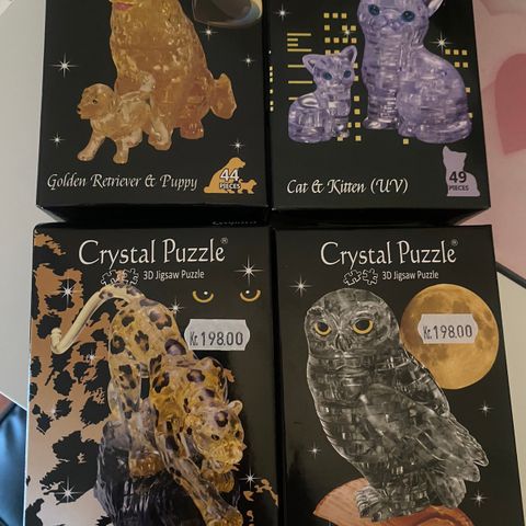 4 NYE 3D crystal puzzle spill.