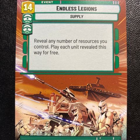 Endless legions legendary hyperspace star wars unlimited samlekort