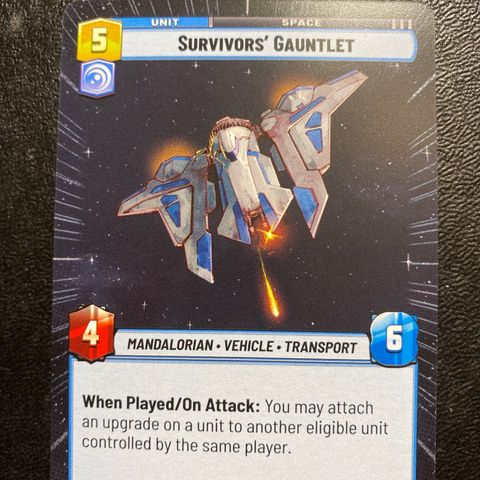 Survivors’ gauntlet rare hyperspace star wars unlimited samlekort