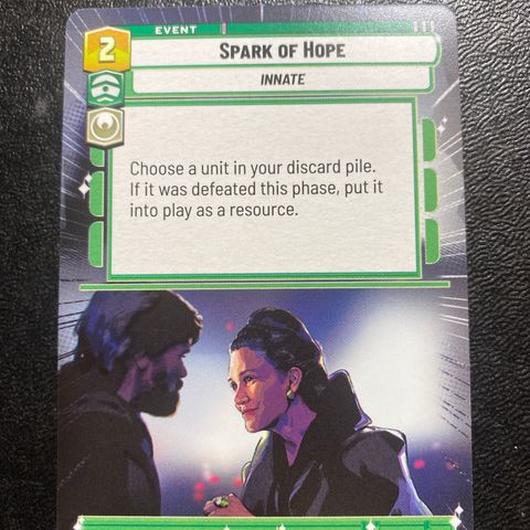 Spark of hope hyperspace Star wars unlimited samlekort