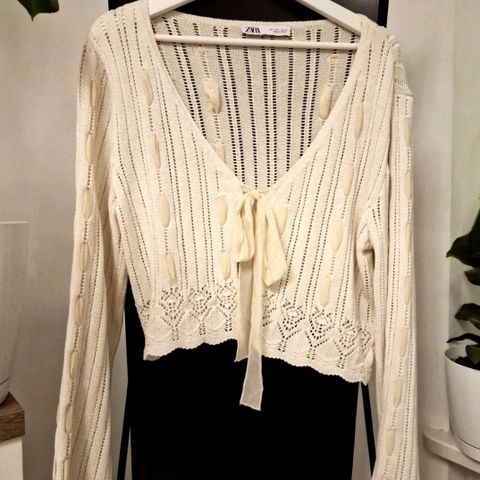 Strikket cardigan genser boho lolita mary jane zara L coquette ballerina