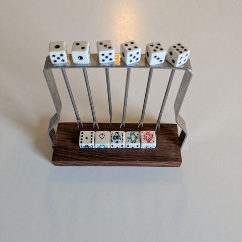 Vintage cocktail sticks med poker terninger - unik gjenstand