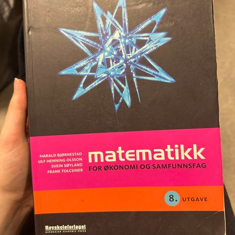 Pensumbok: matematikk for økonomi og samfunnsfag