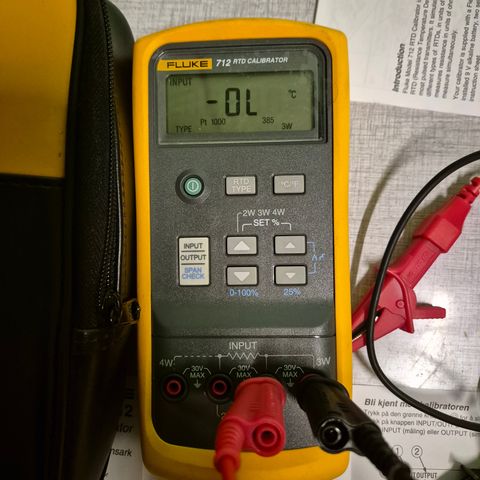 Fluke 712 rtd calibrator