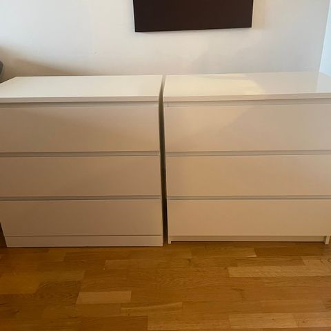 2stk IKEA Malm kommoder