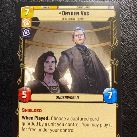 Dryden Vos legendary Star wars unlimited samlekort