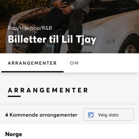 Selger billetter til Lil Tjay / Oslo Spektrum, 16. Okt