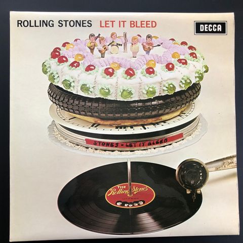 THE ROLLING STONES "Let It Bleed" 70s repress vinyl LP m/Poster - Top condition!