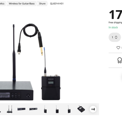 SHURE QLXD14 H51 + EXTRAS